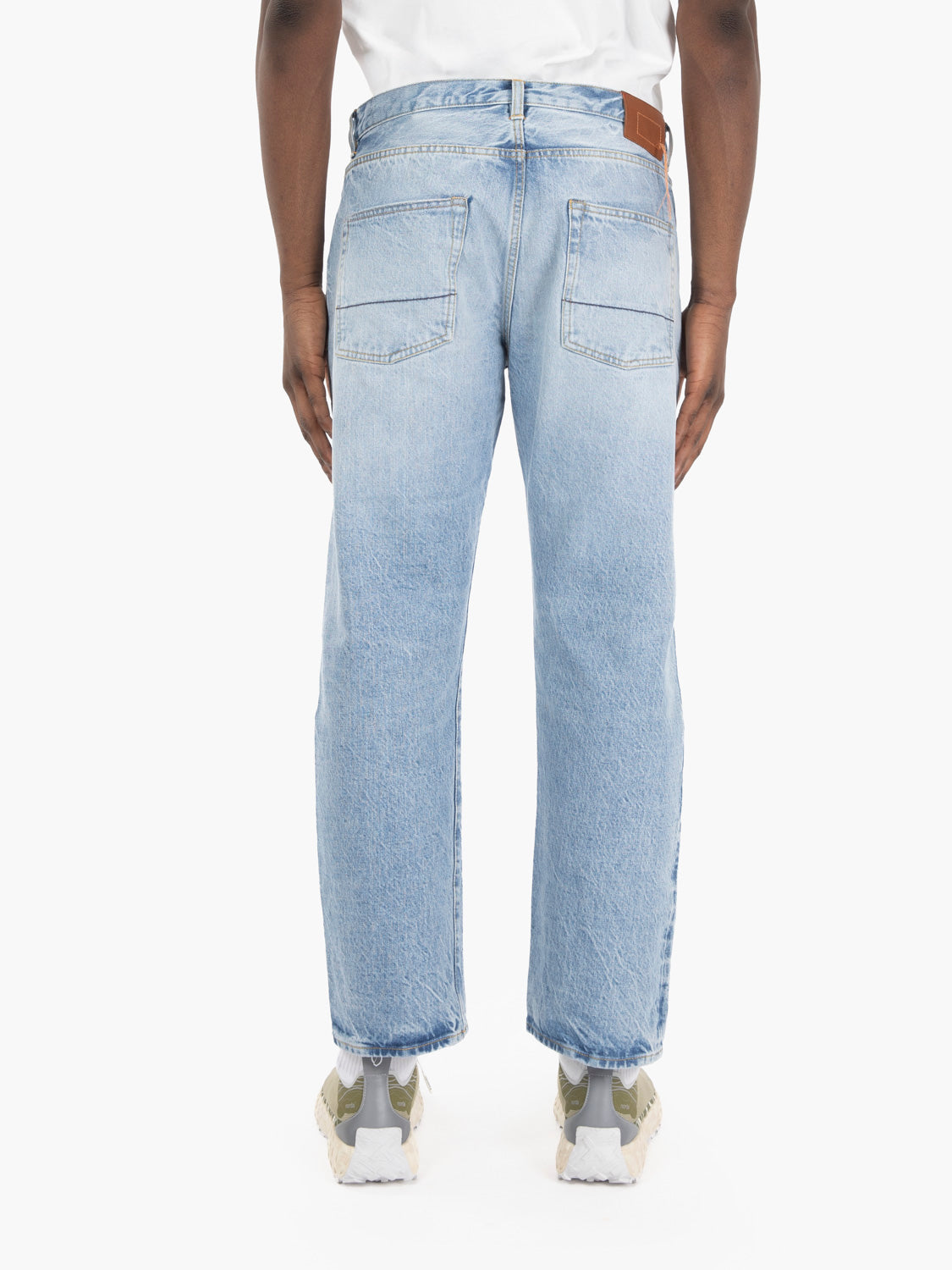 Five pocket denim pants blue