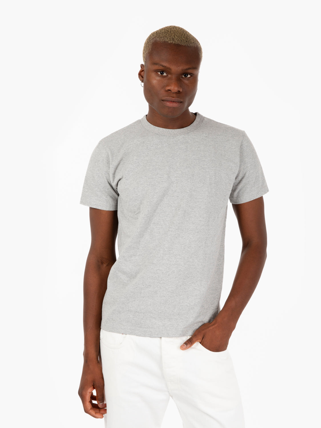 Melange grey short sleeve T-shirt