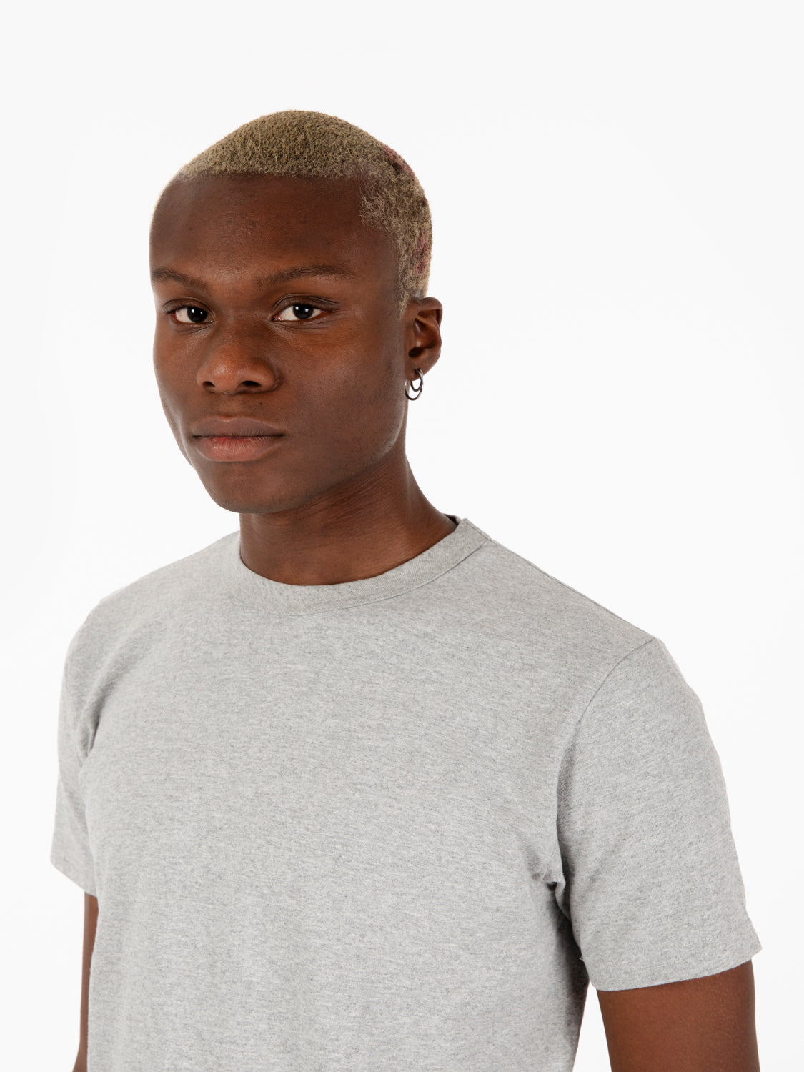 Melange grey short sleeve T-shirt