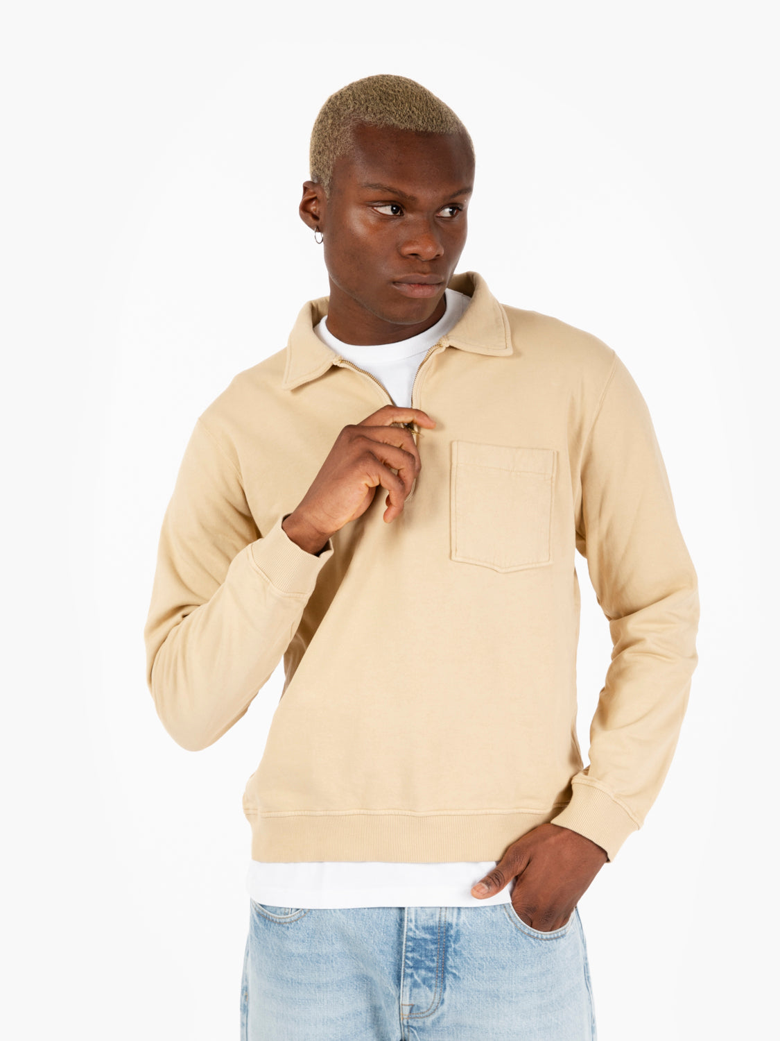 Zip-up Yale oatmilk