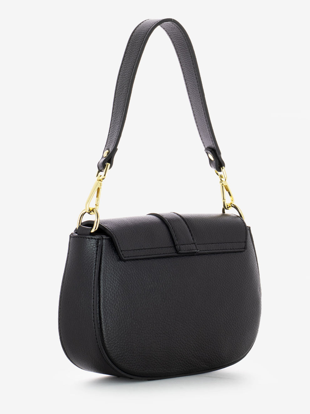 Borsa in pelle con accessorio nero