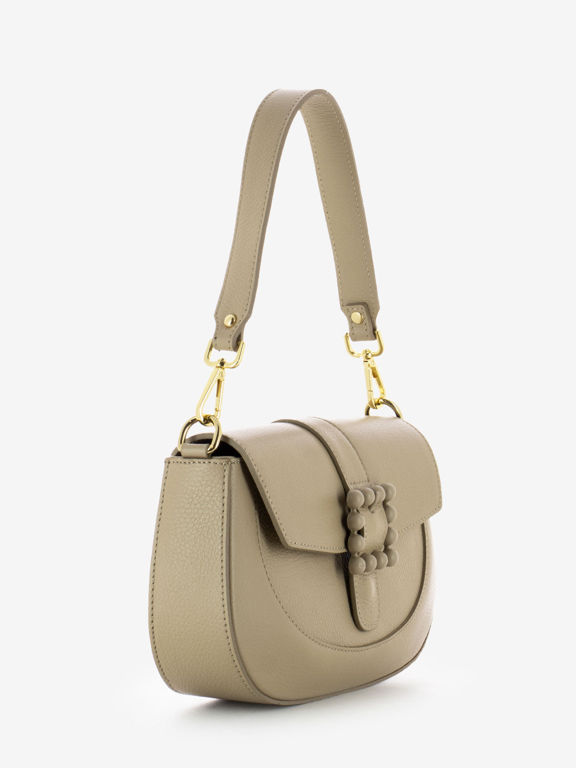 Borsa in pelle con accessorio sand