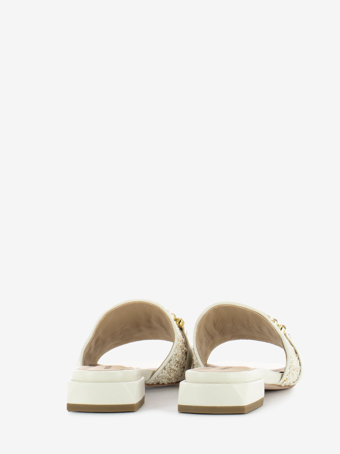 Ciabatta Fancy plume panna / oro