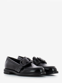 Black Buckle Loafers