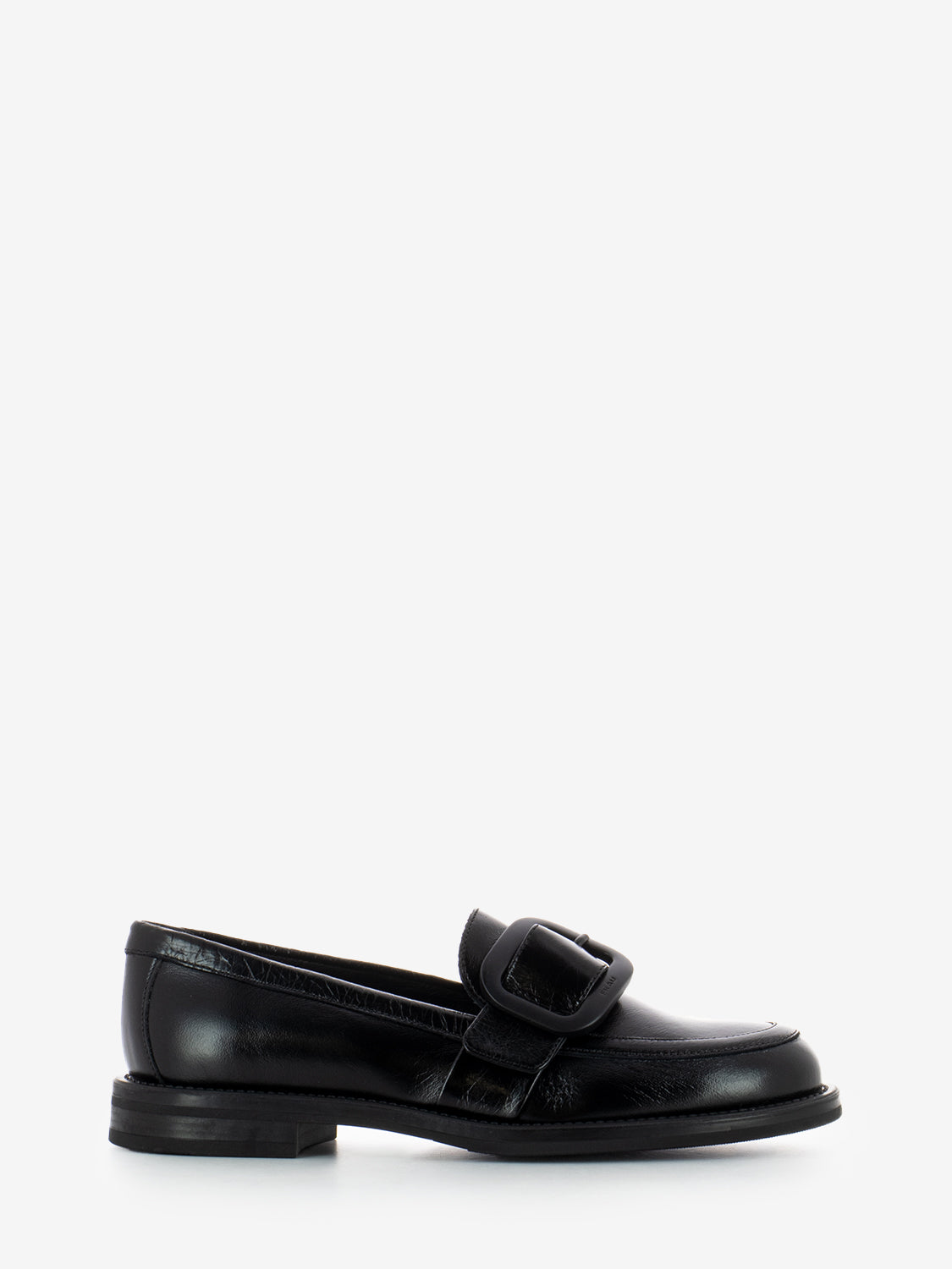 Black Buckle Loafers