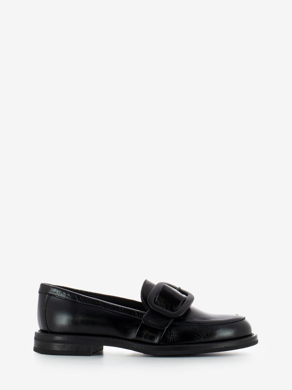 Black Buckle Loafers