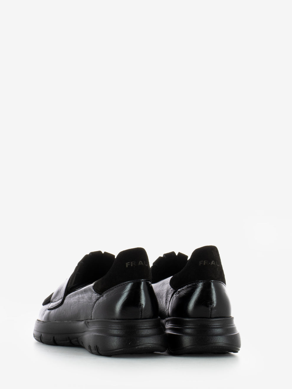 Black fringed loafers
