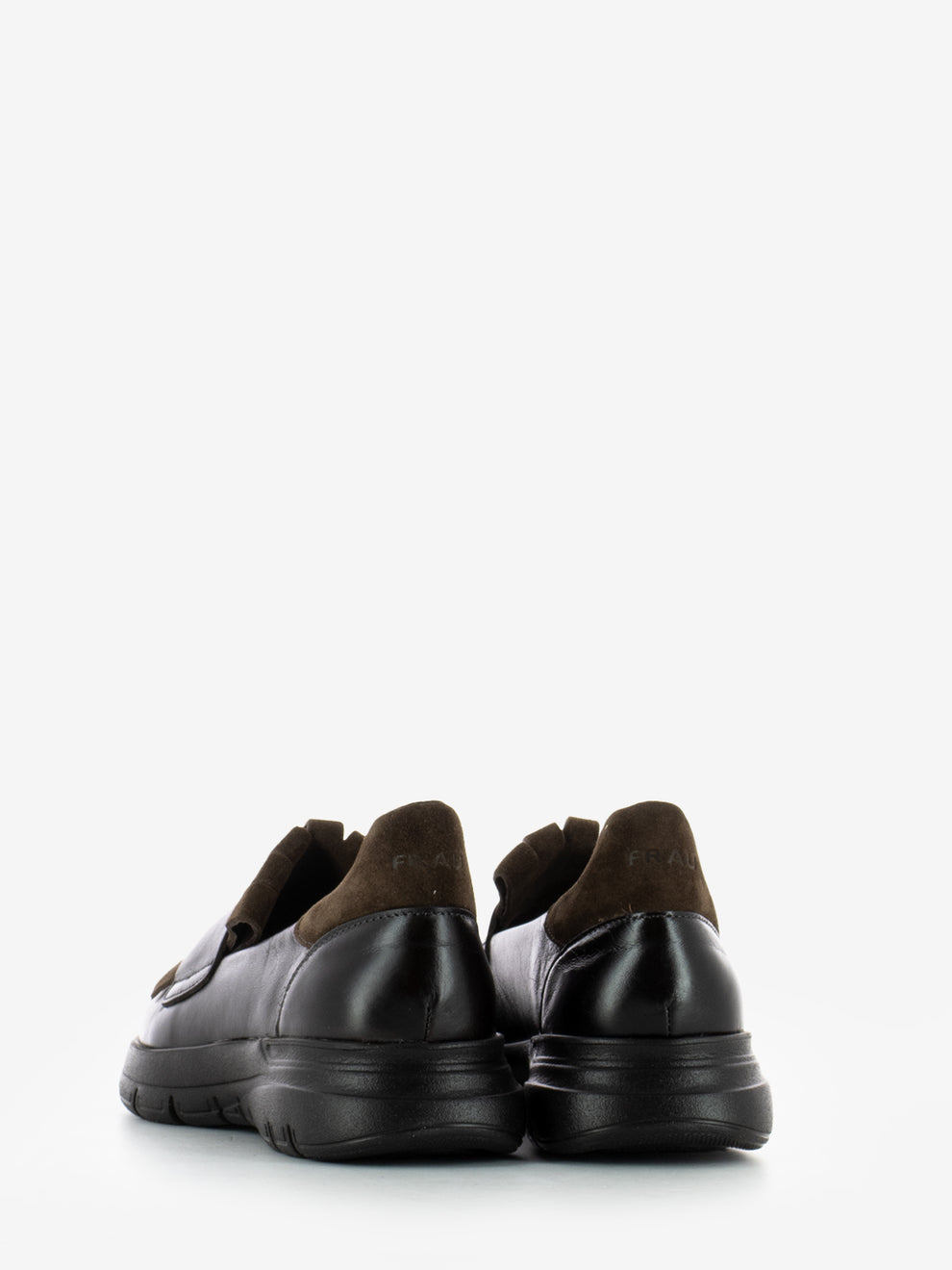 Moccasins with dark brown fringe