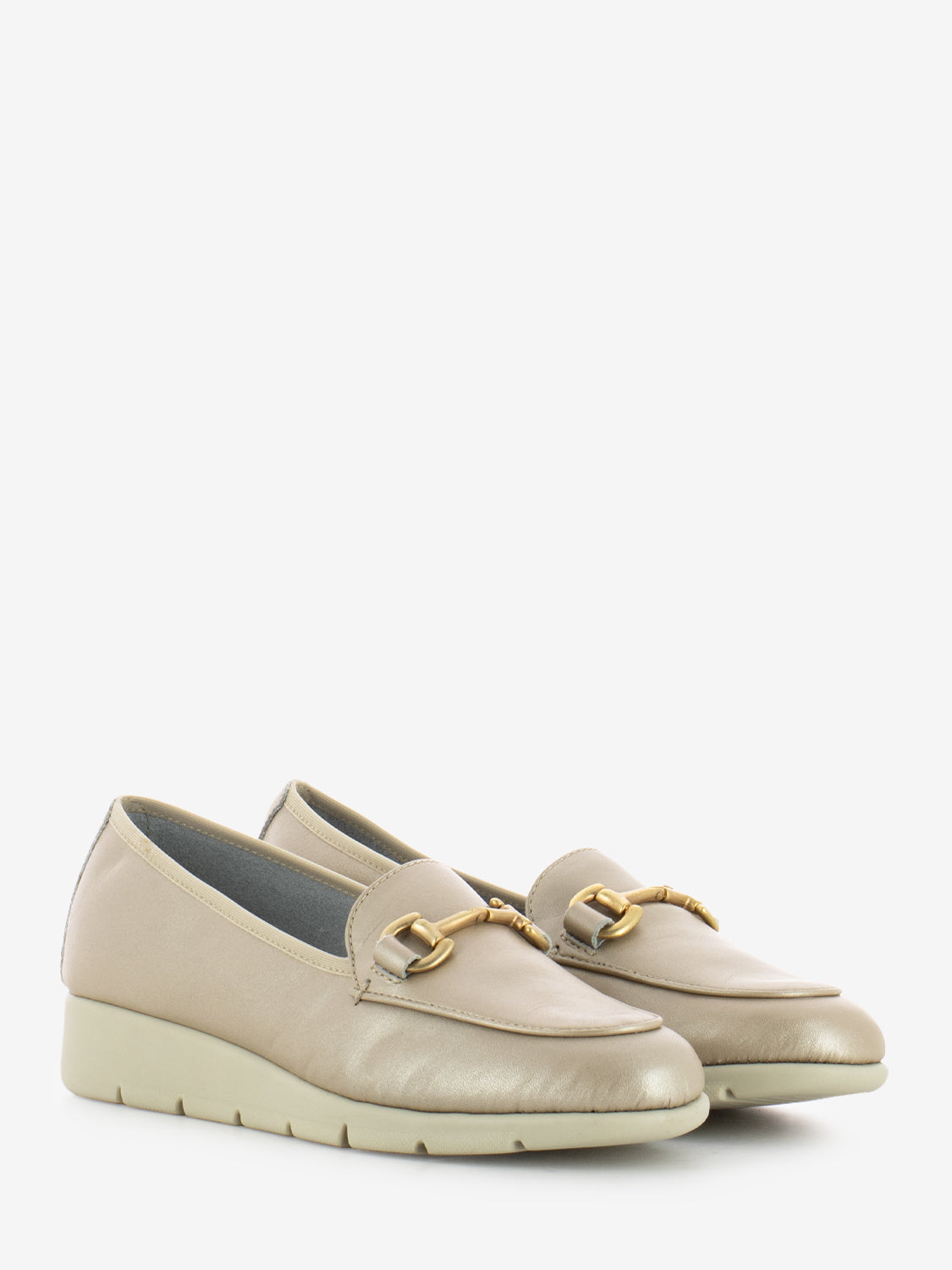 Platinum Laminated Clamp Loafers