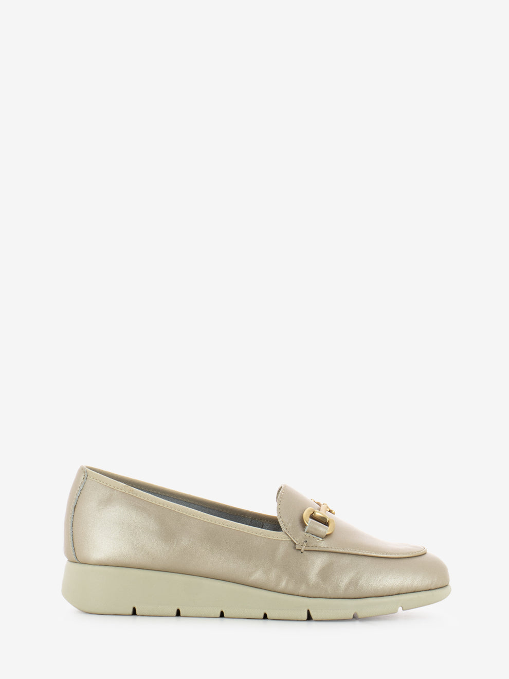 Platinum Laminated Clamp Loafers