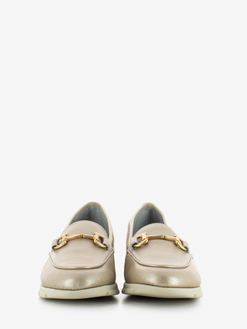 Platinum Laminated Clamp Loafers