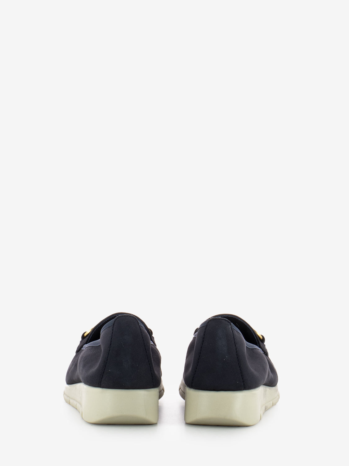Mocassini con morsetto nabuck navy