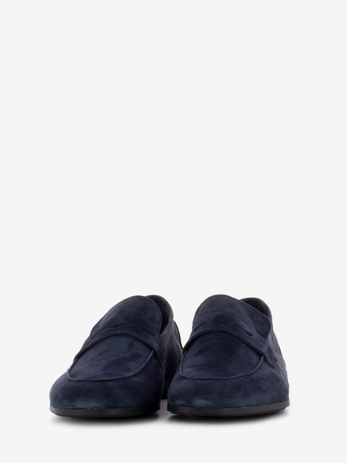 Mocassini daino blu notte