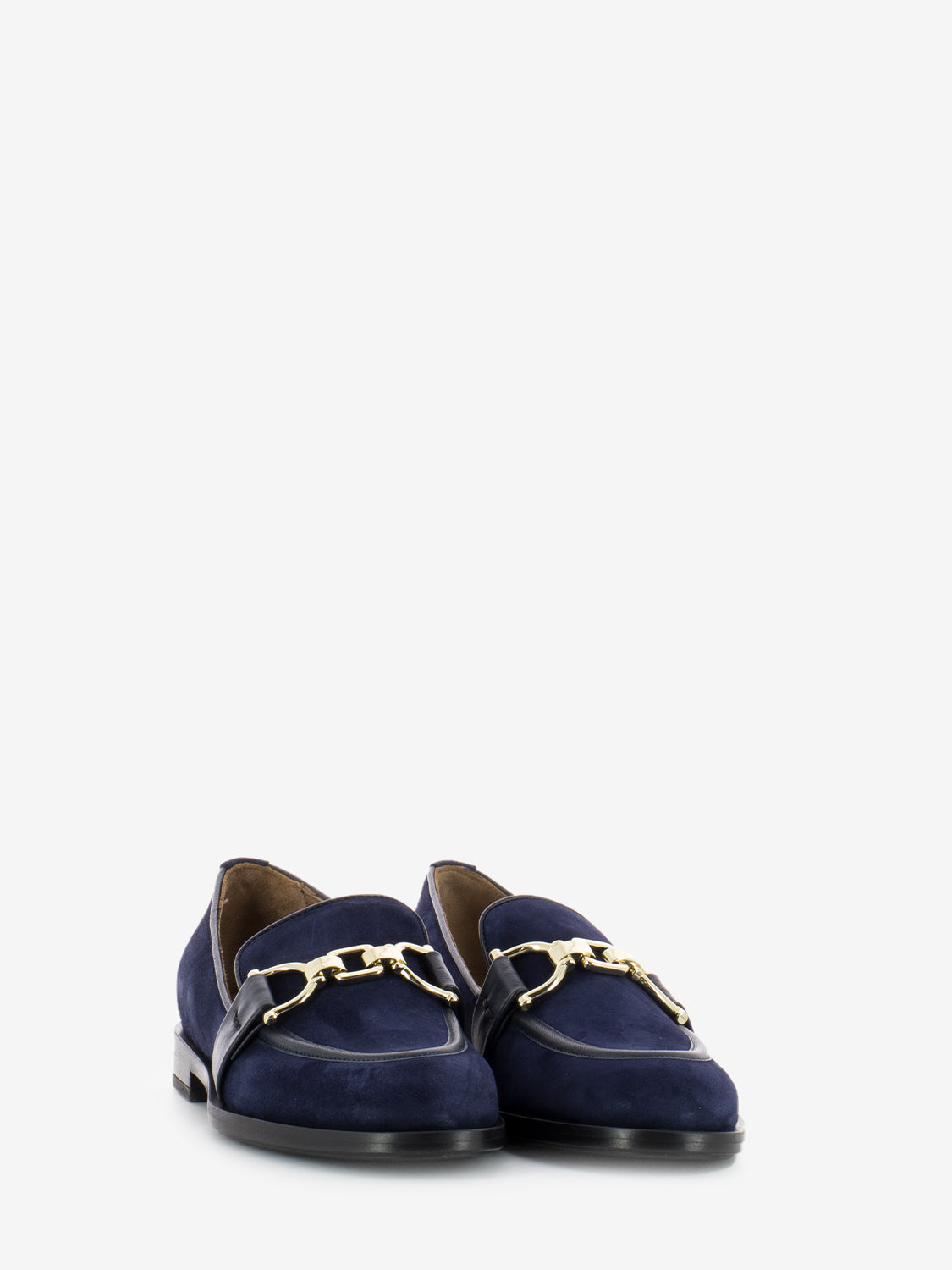 Mocassini in camoscio navy