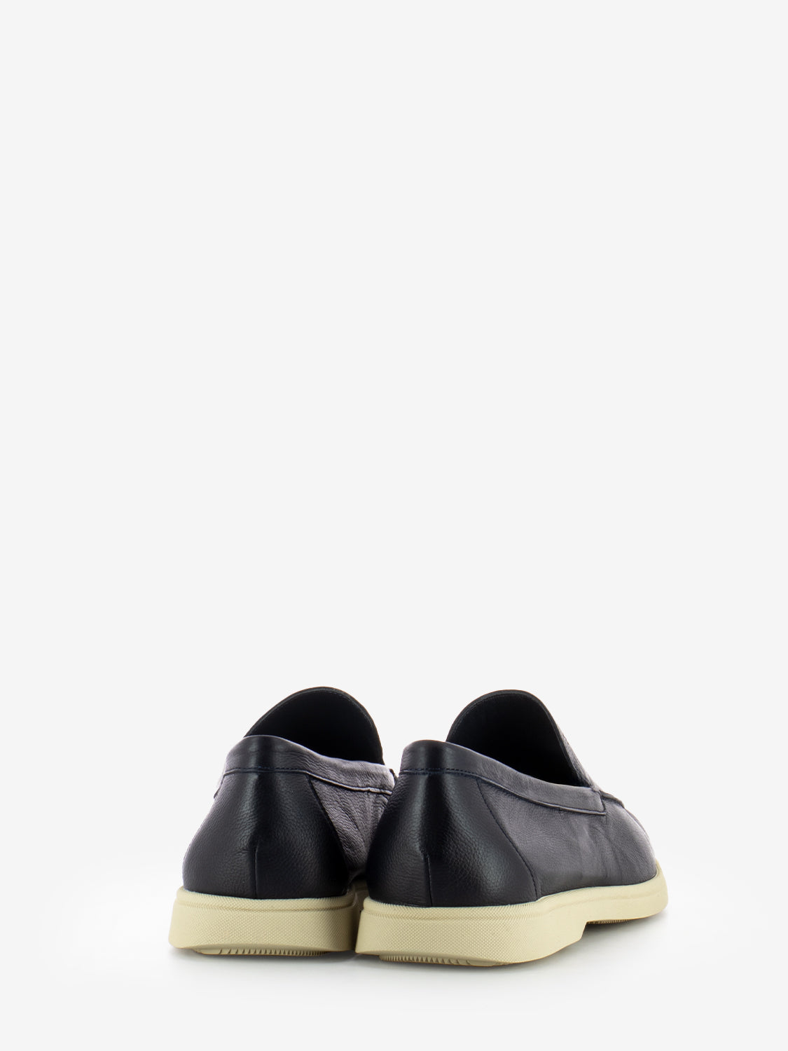 Mocassini in pelle baby gomma blu