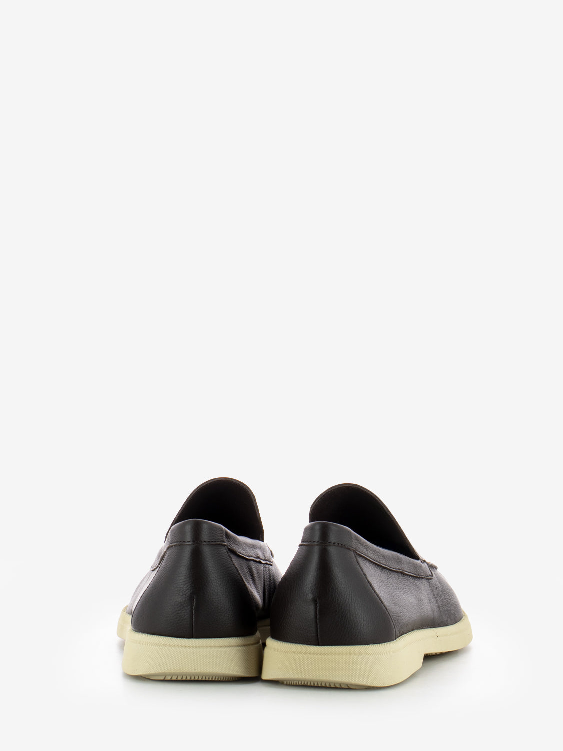 Baby leather moccasins rubber ebony