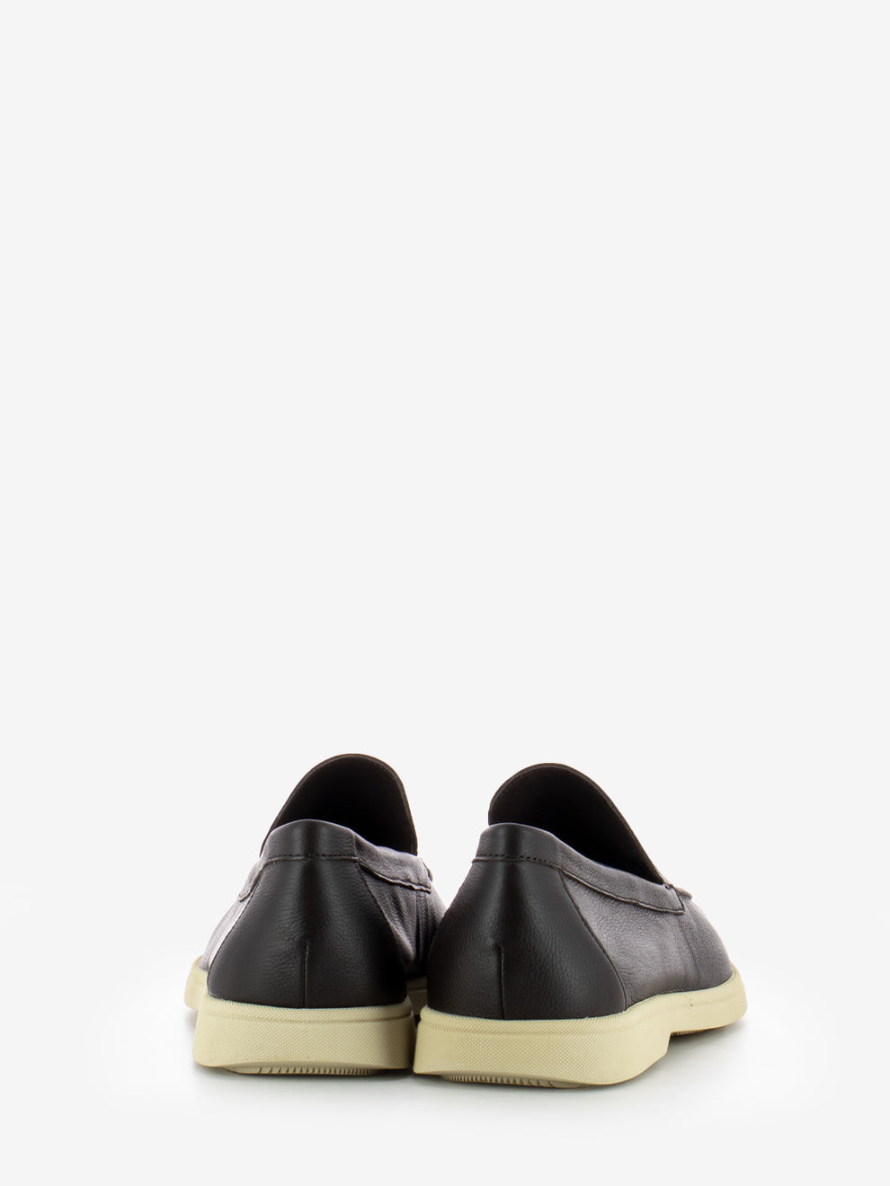 Baby leather moccasins rubber ebony
