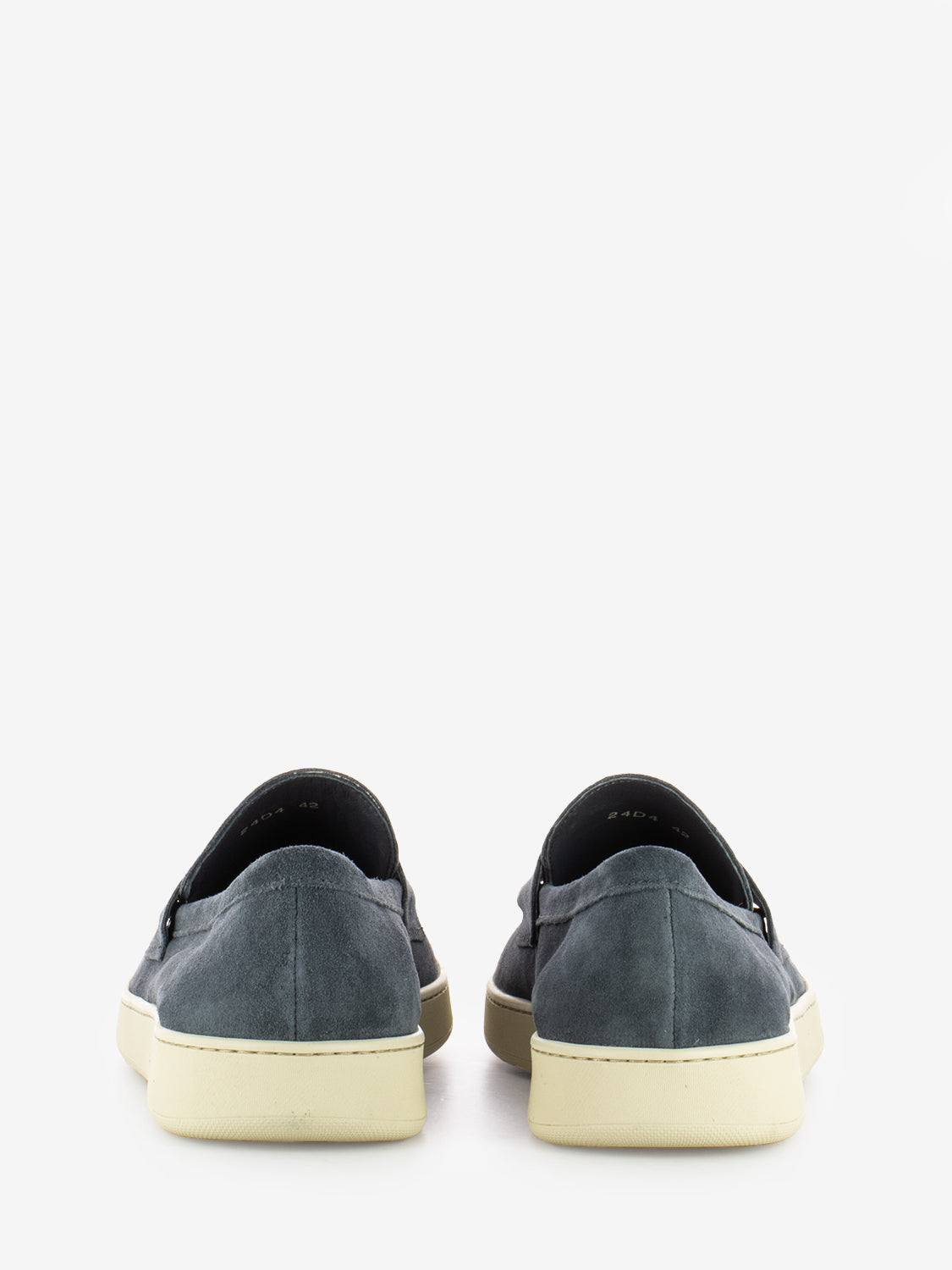 Mocassini in suede con fondo in gomma grigio