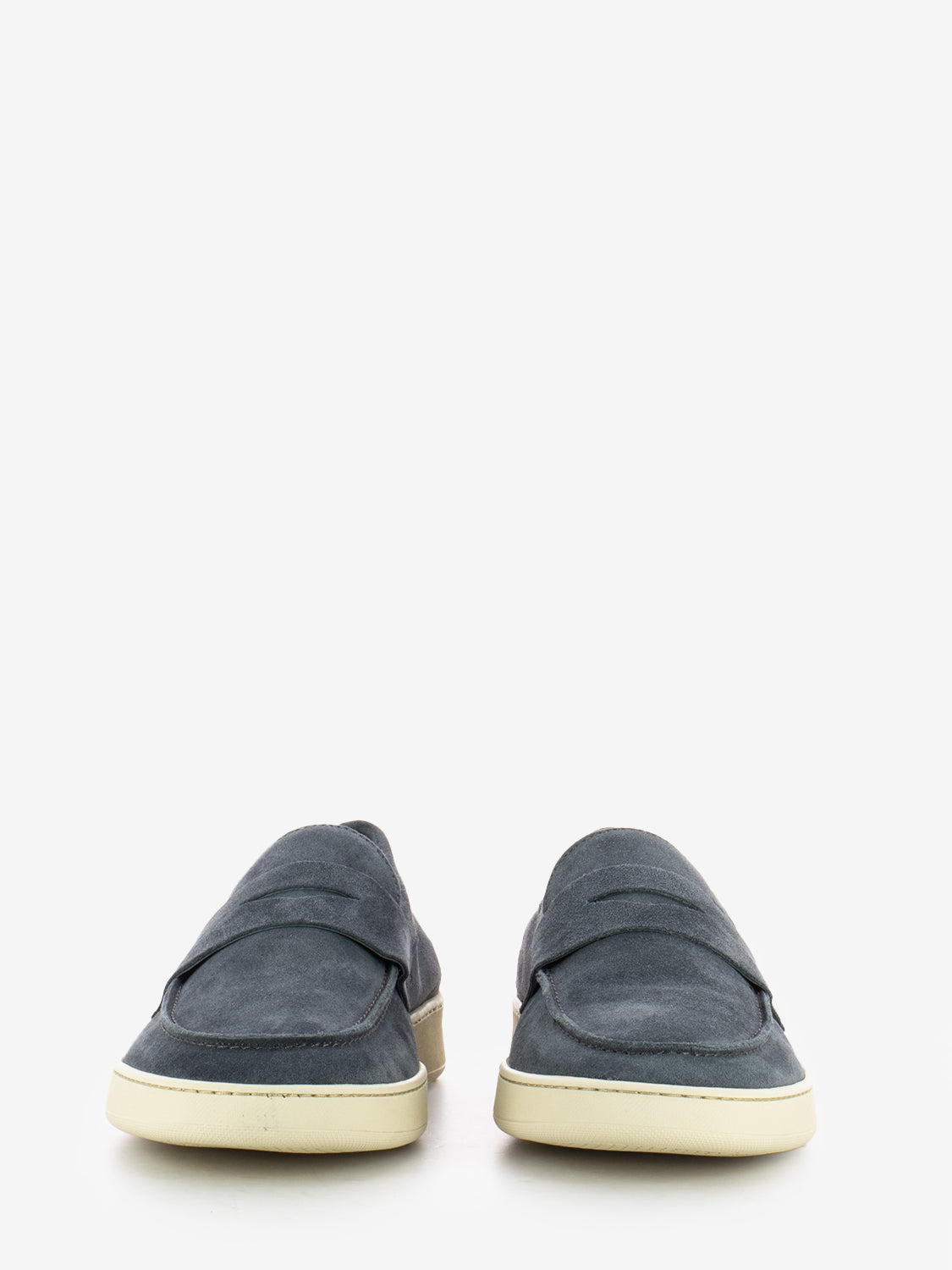 Mocassini in suede con fondo in gomma grigio