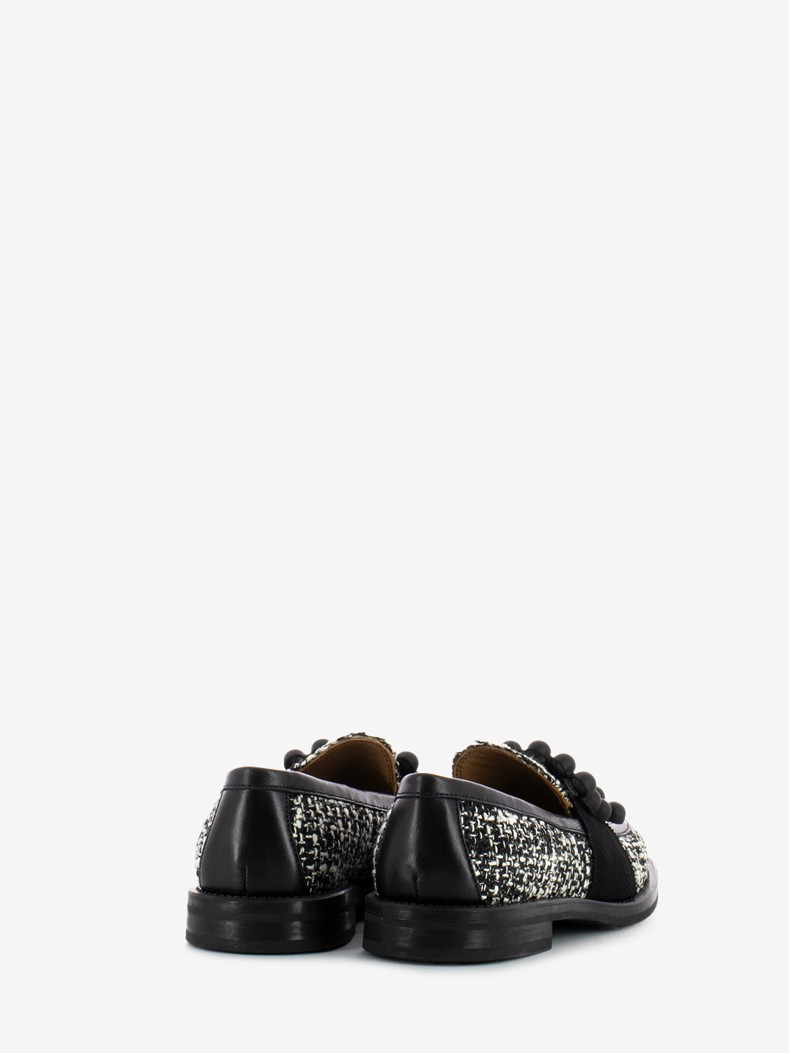 Black Tweed Loafers