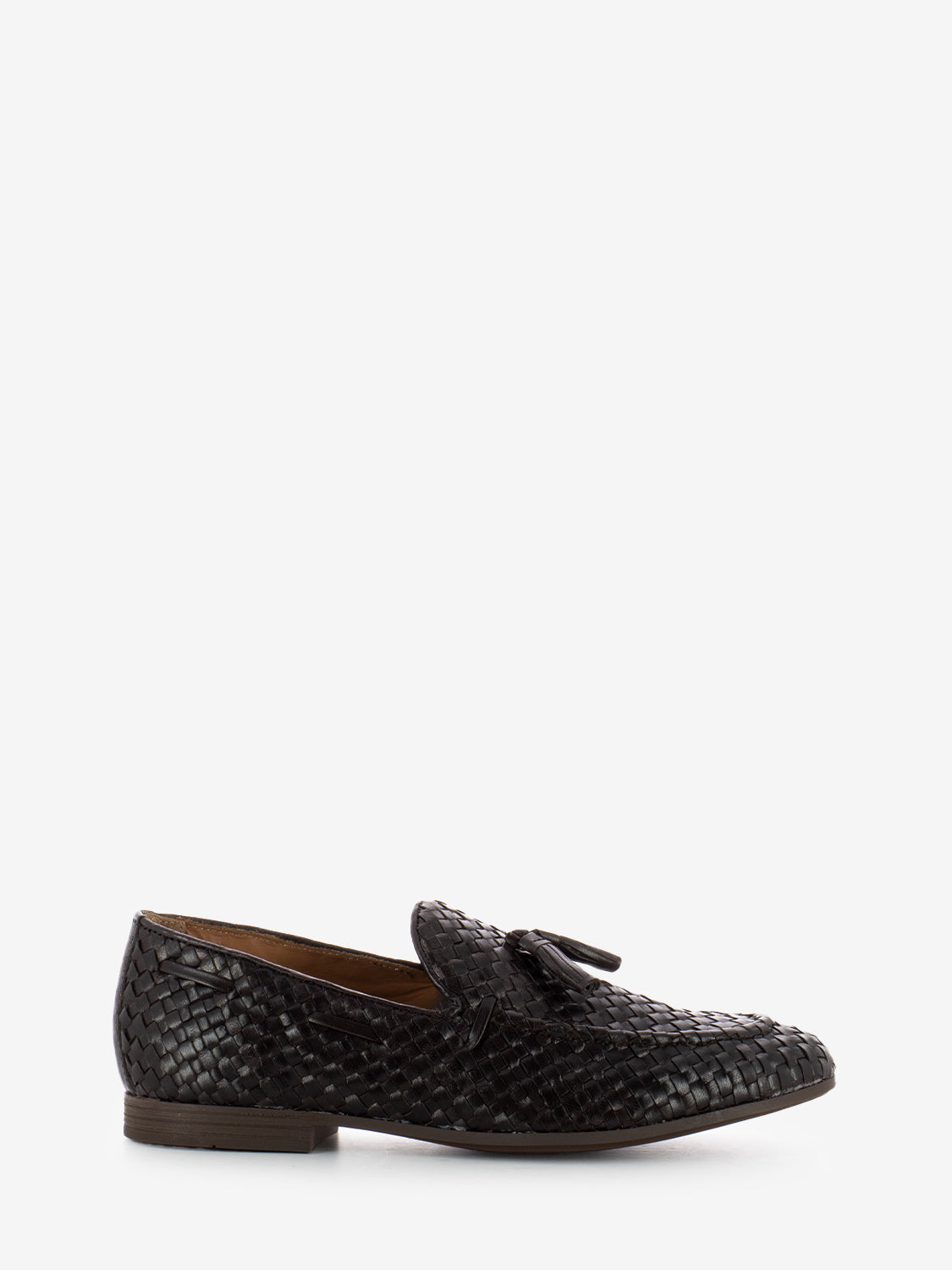 Moccasins Venezia woven leather dark brown