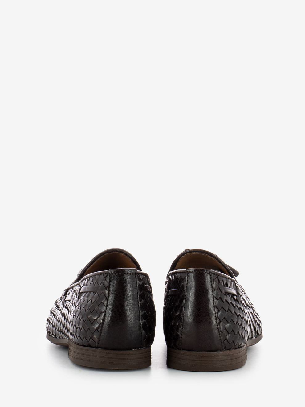 Moccasins Venezia woven leather dark brown