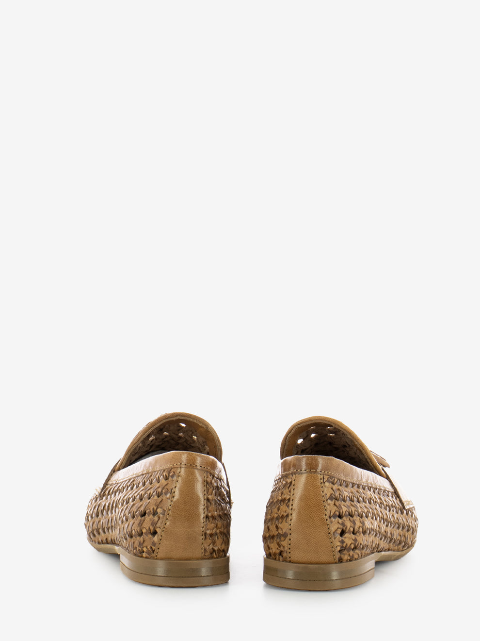 Cognac perforated Venice moccasins