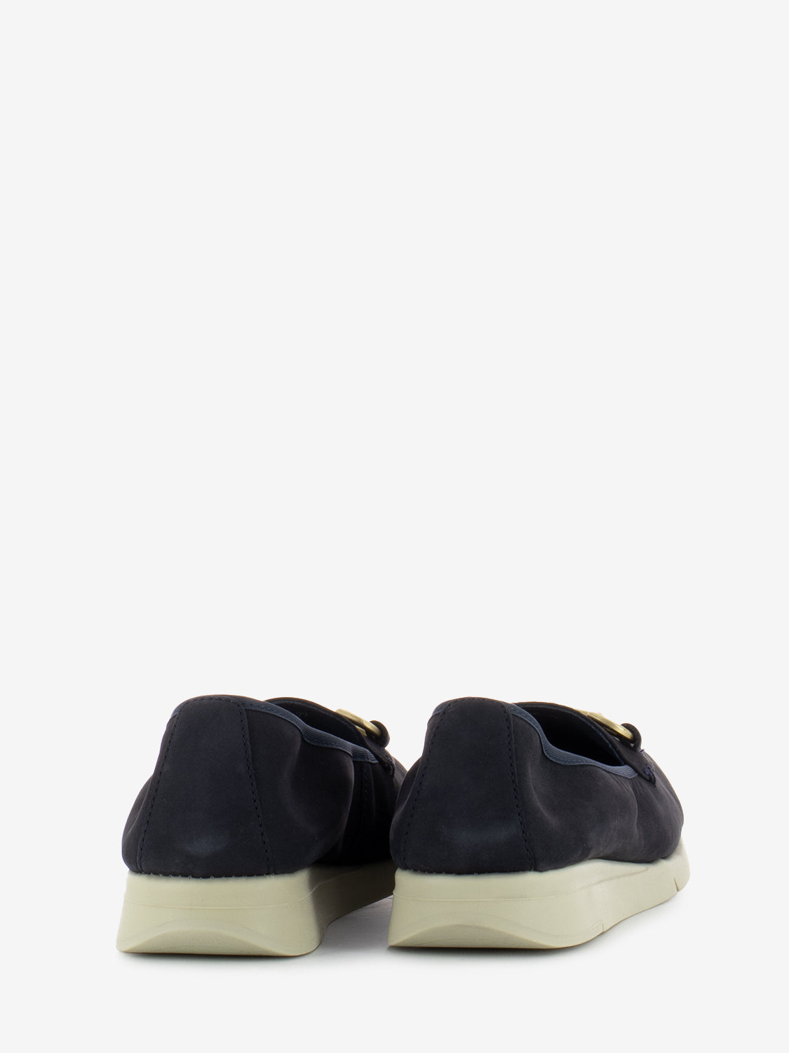 Mocassino nabuk con morsetto navy