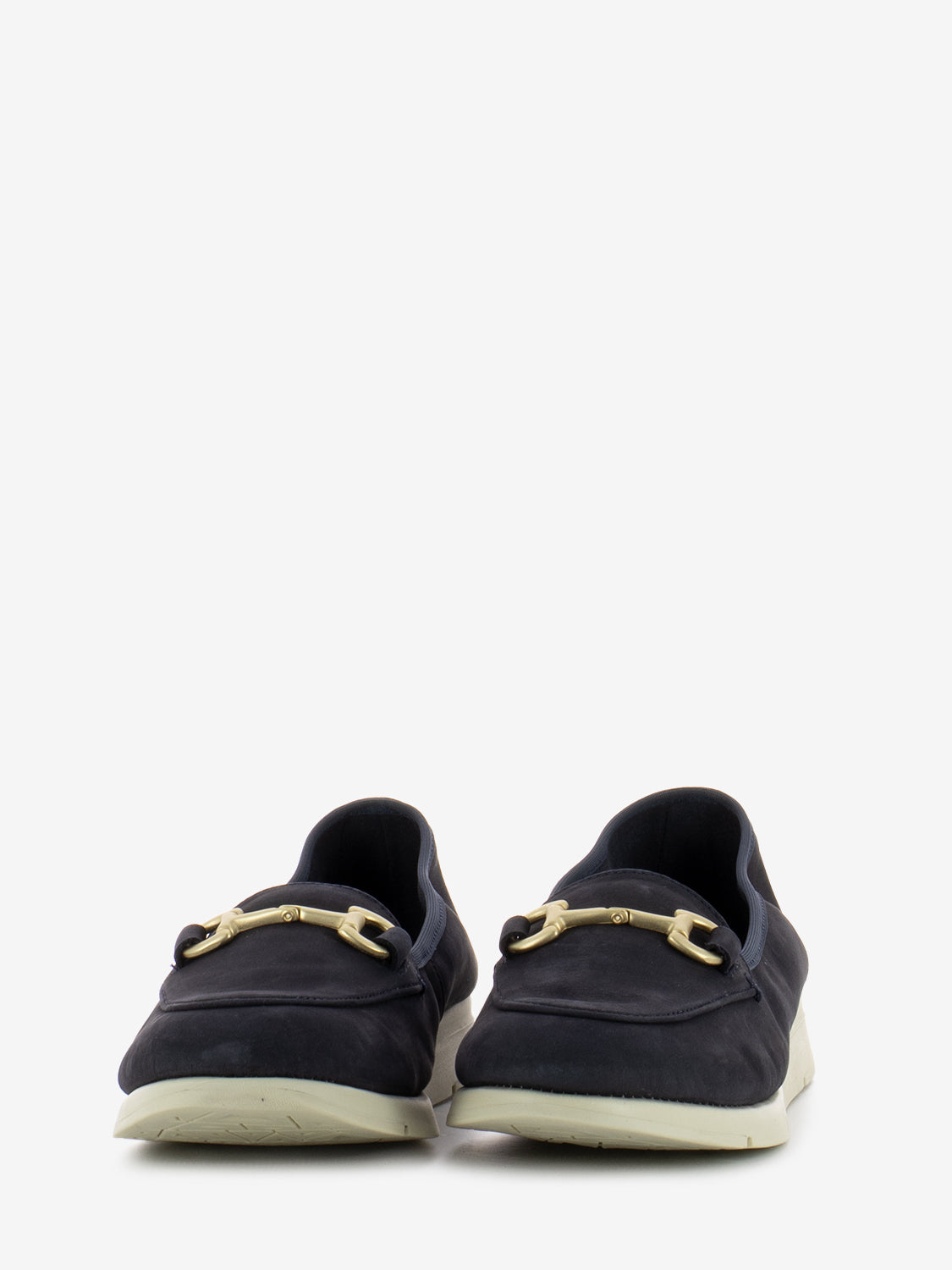Mocassino nabuk con morsetto navy