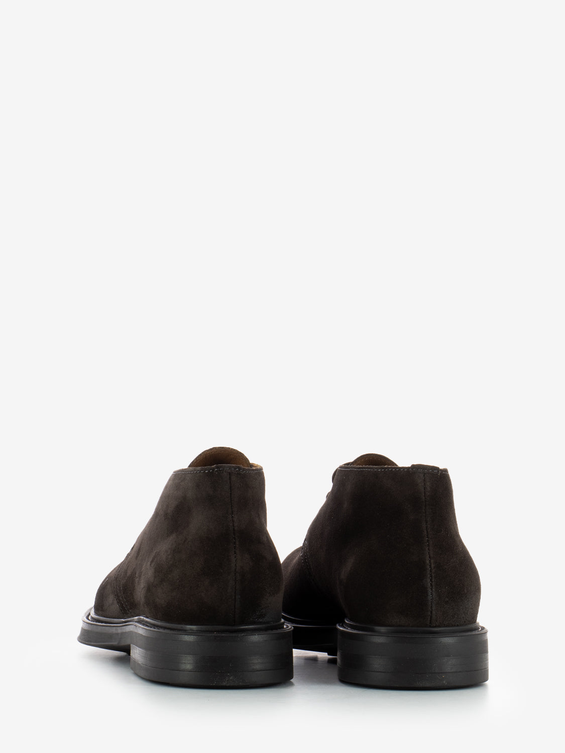 Waxy suede ankle boots in pepper
