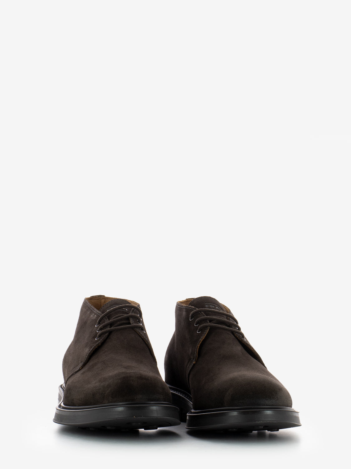 Waxy suede ankle boots in pepper