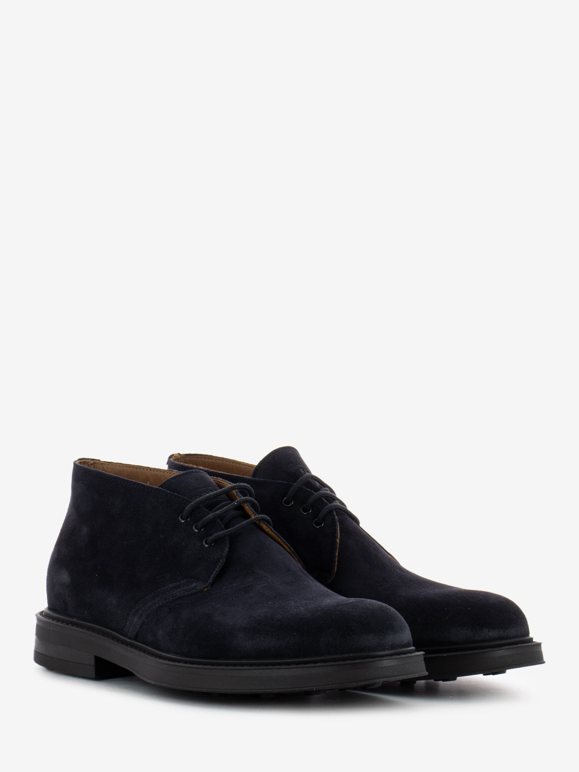 Waxy suede rubber blue polish