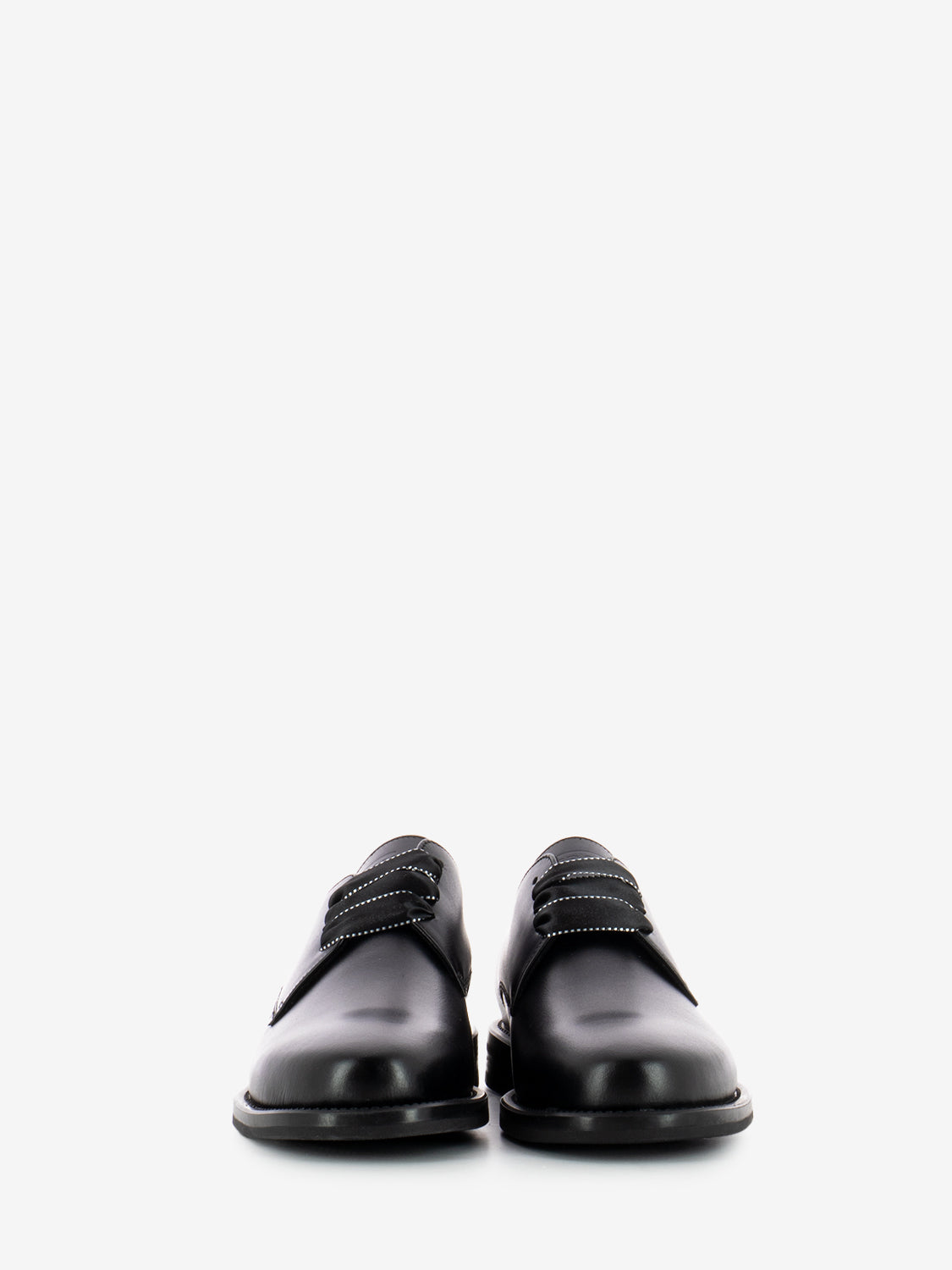 Scarpe derby con lacci in raso nere