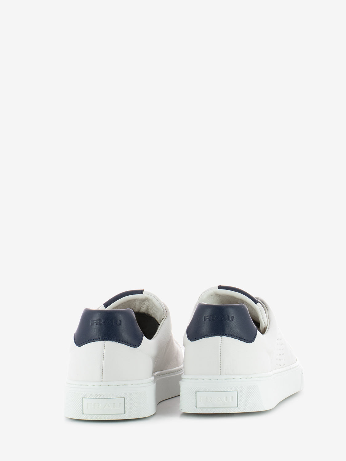 Sneakers in pelle Mousse bianco / blu
