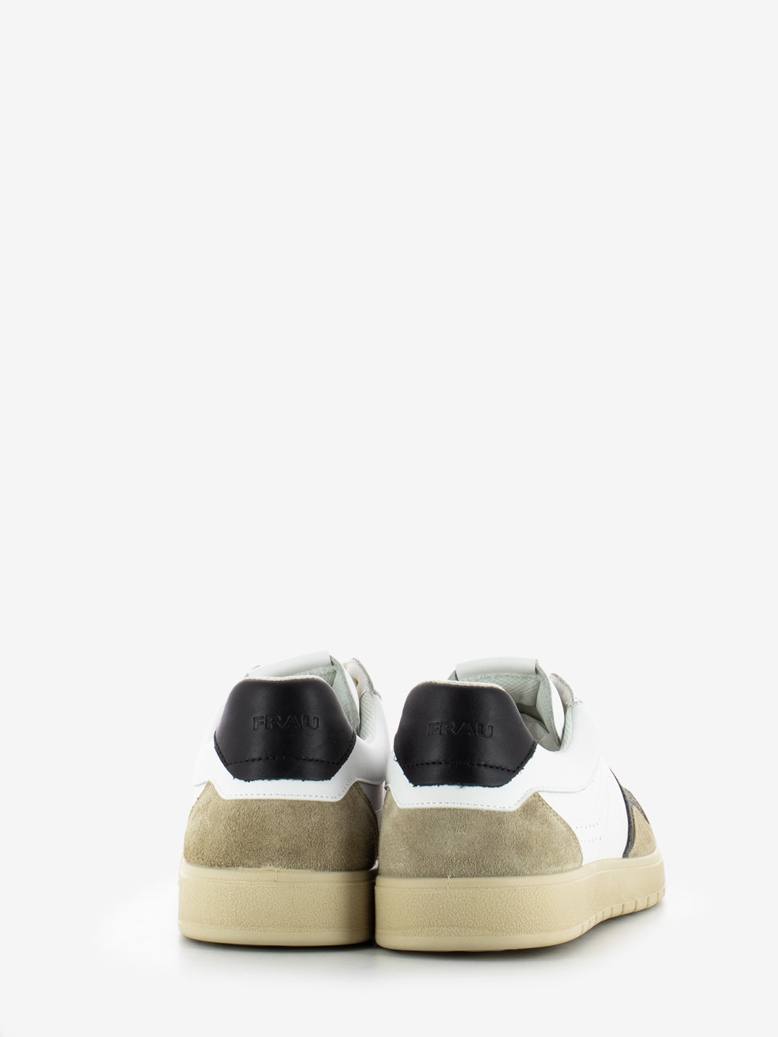 Sneakers suede e pelle bianco / grigio