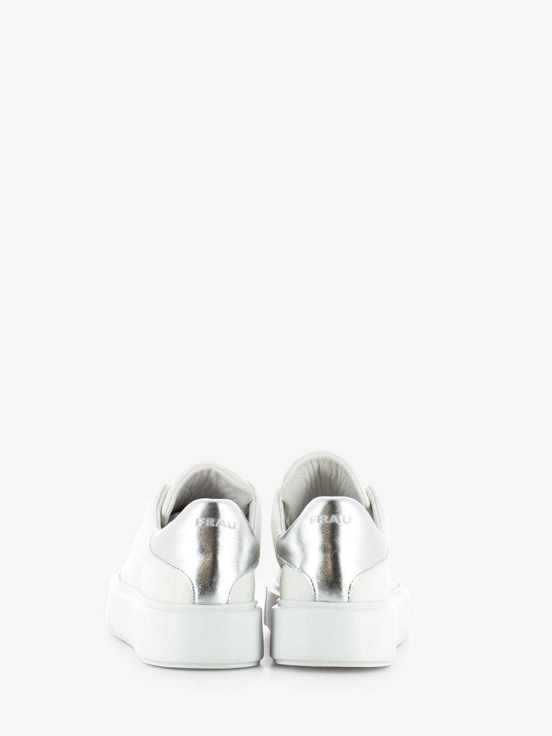 Sneakers Sun in pelle bianco / argento