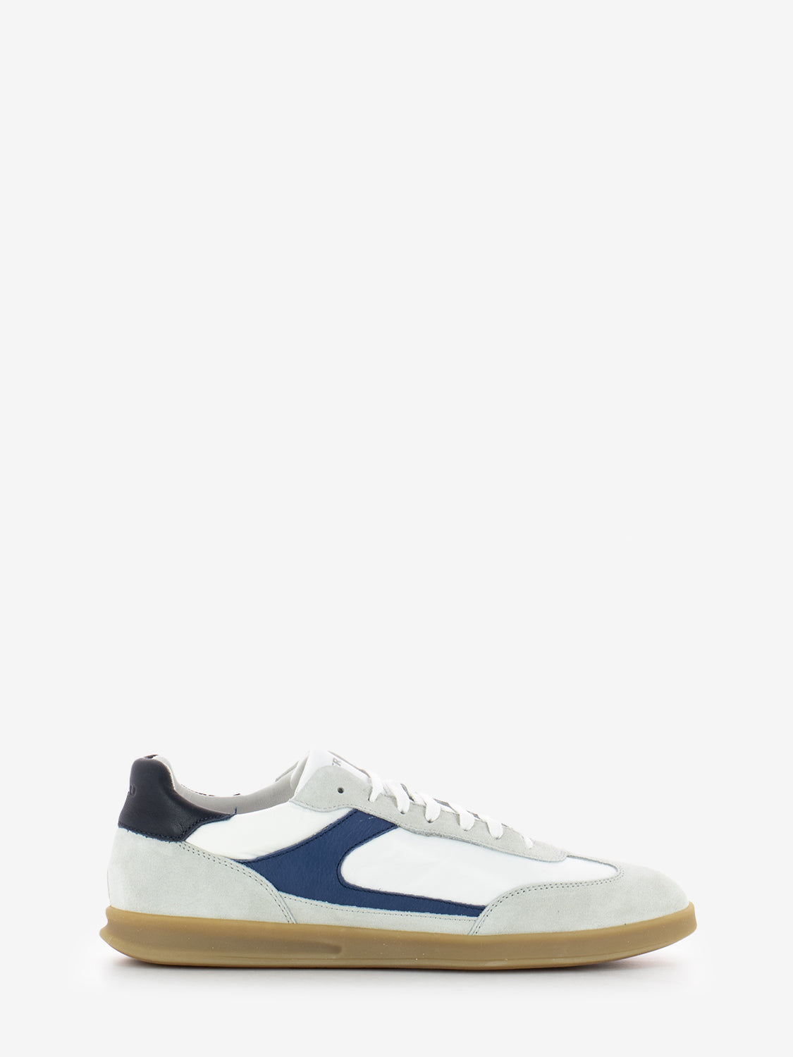Sneakers velour nylon bianco / blu