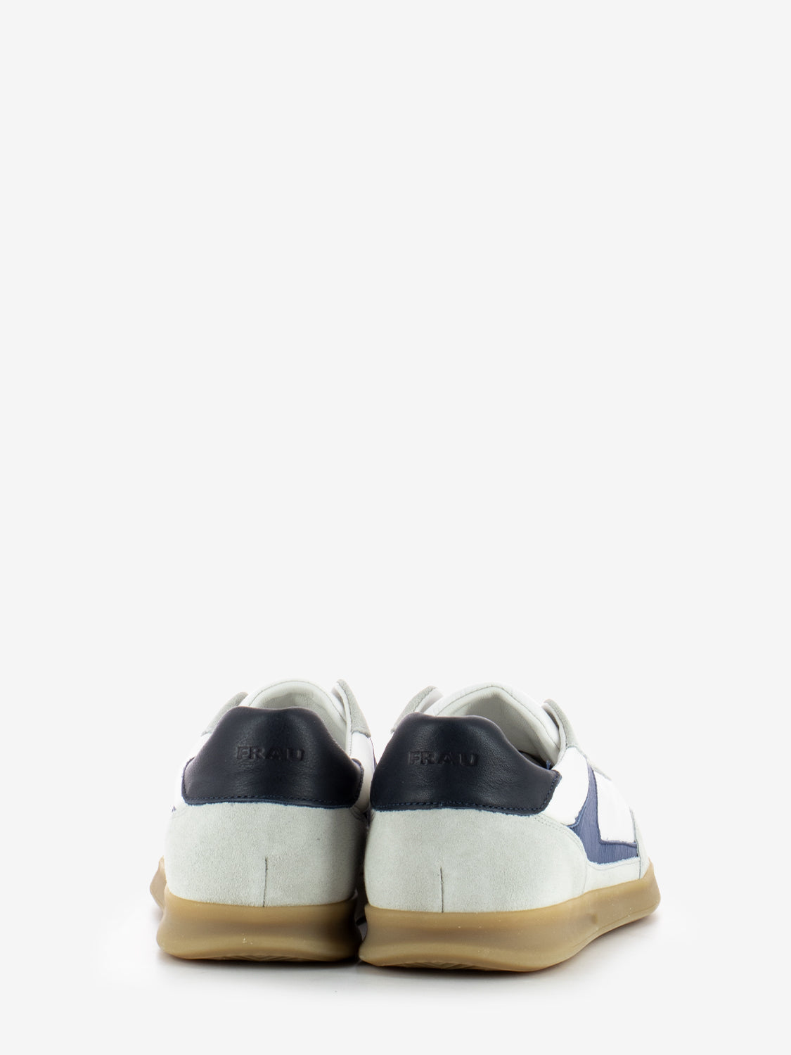 Sneakers velour nylon bianco / blu