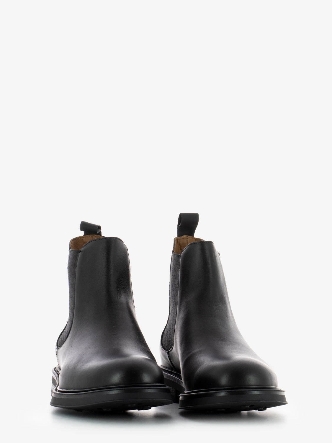 Black rubber poncho black ankle boots