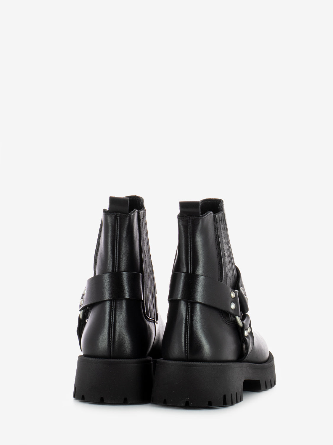 Rio leather ankle boots with black side straps