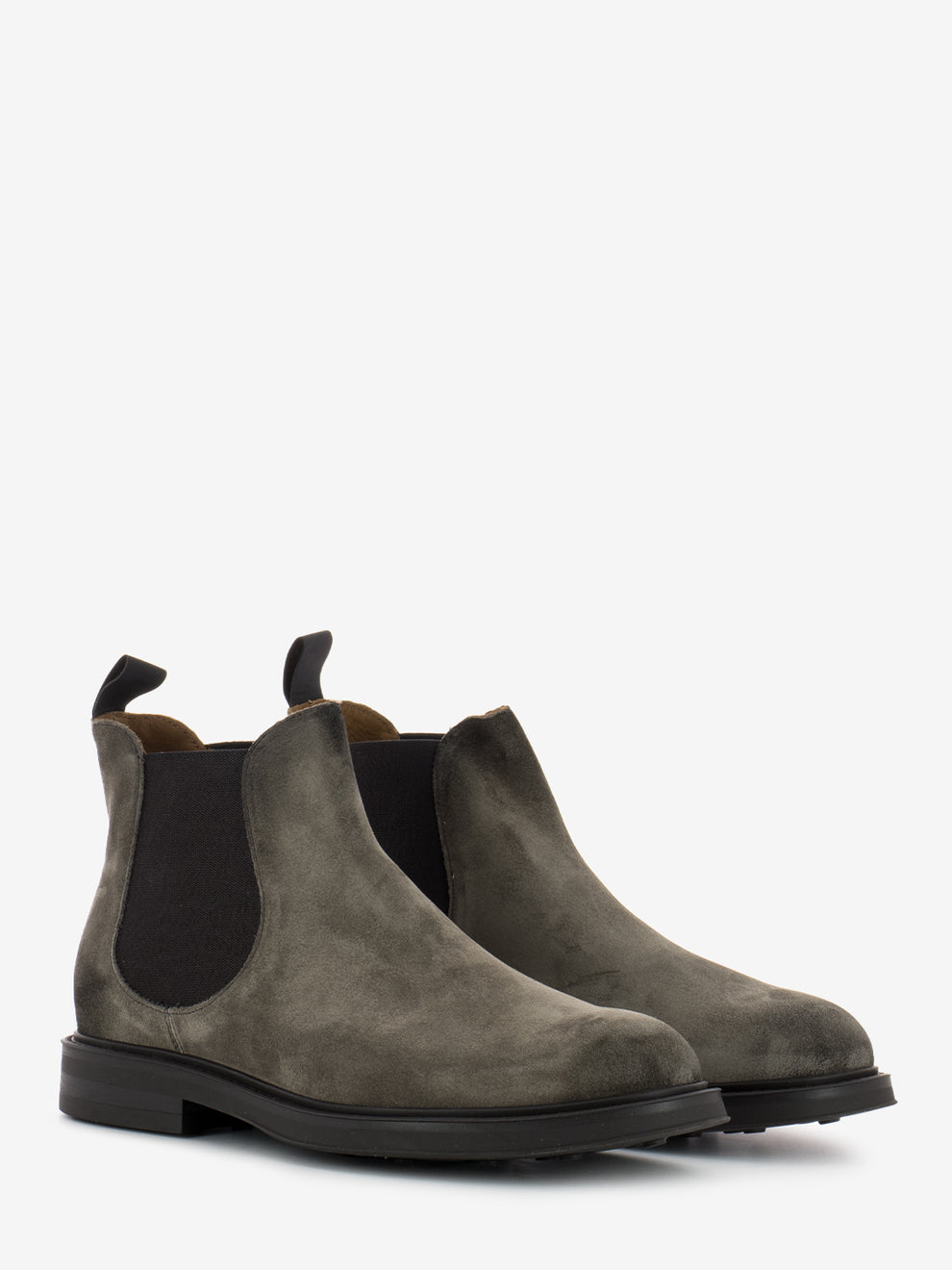 Waxy mink grey ankle boots
