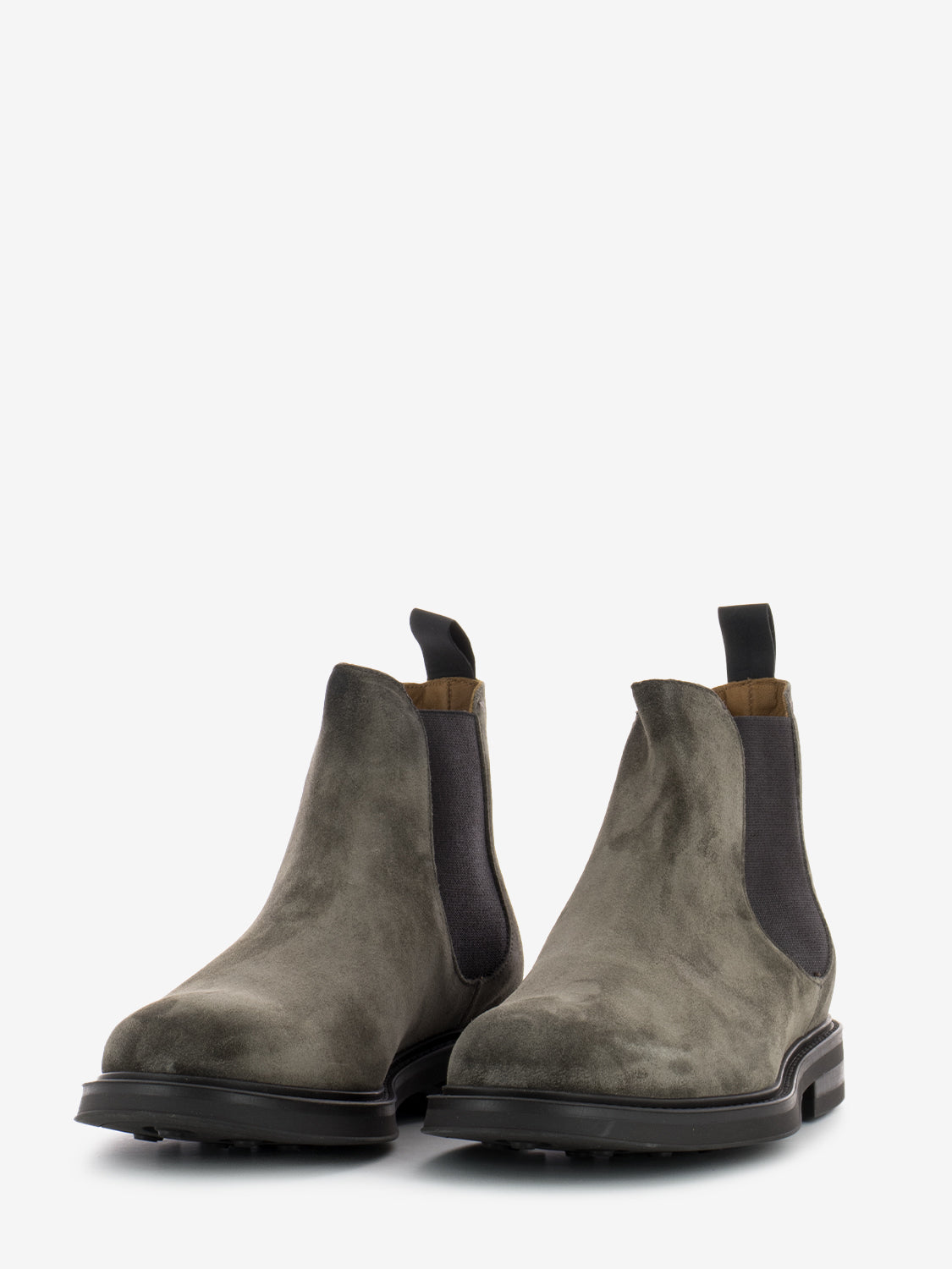 Waxy mink grey ankle boots