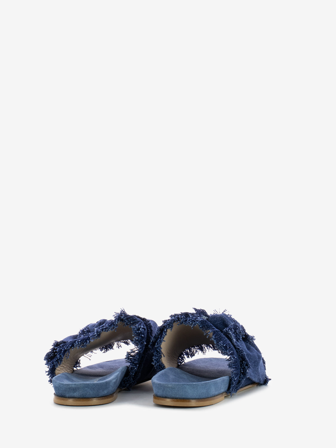 Denim slipper with bow
