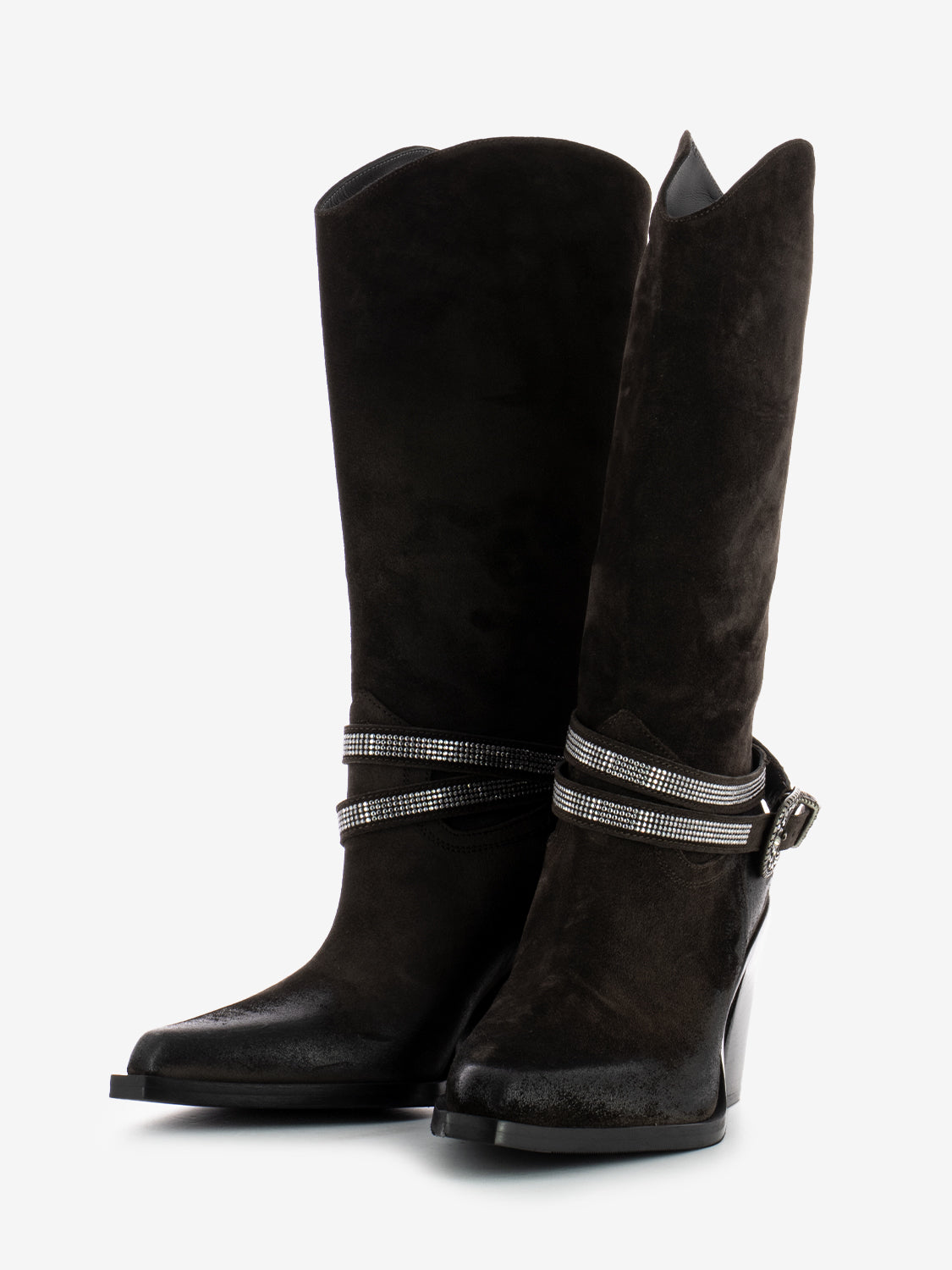 Tex boots in dark brown suede