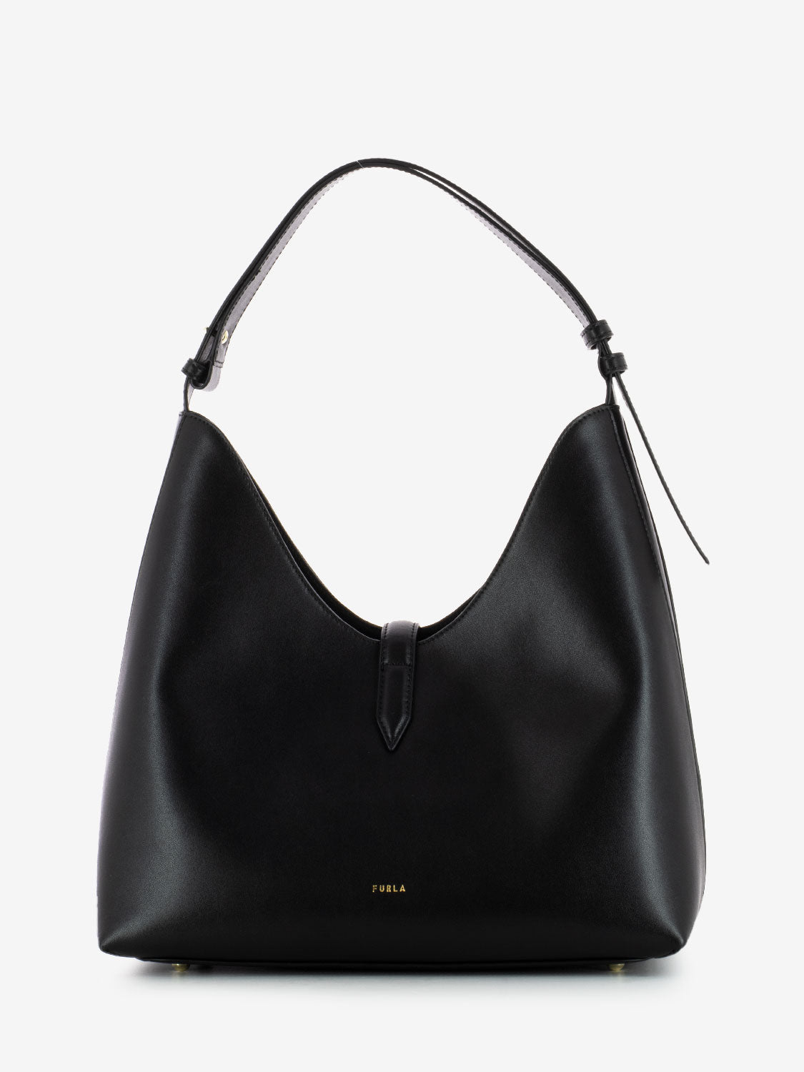 Drop M Hobo Bag in Black Leather