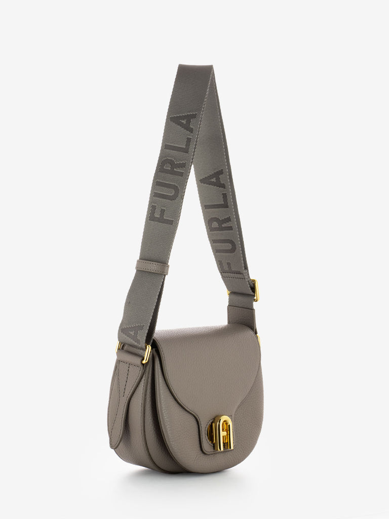 FURLA - Borsa Lotus mini crossbody stucco grigio