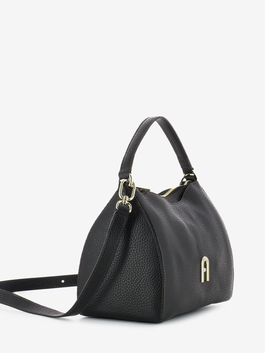 Black Top Handle Bag