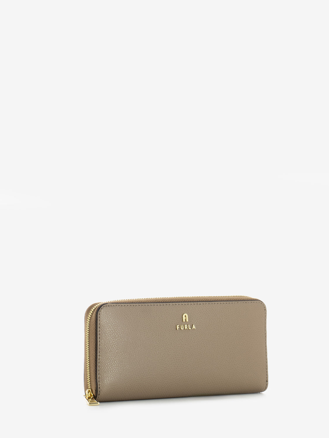 Camelia L zip around slim greige