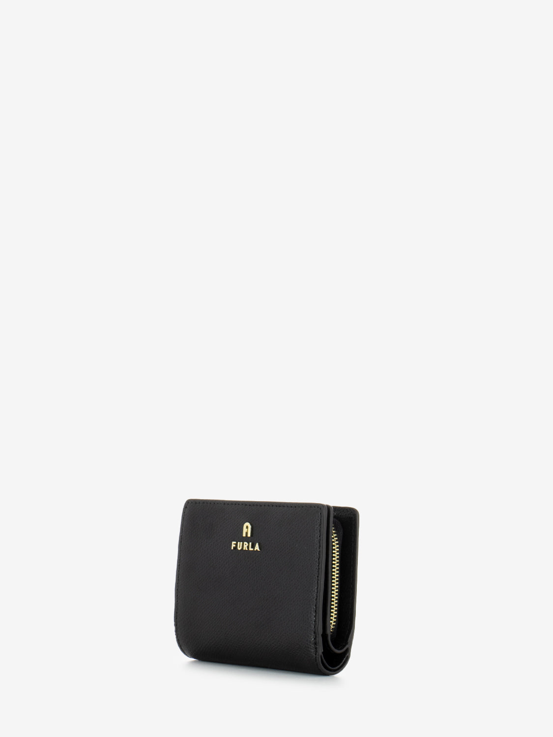 Camelia S compact wallet zip nero
