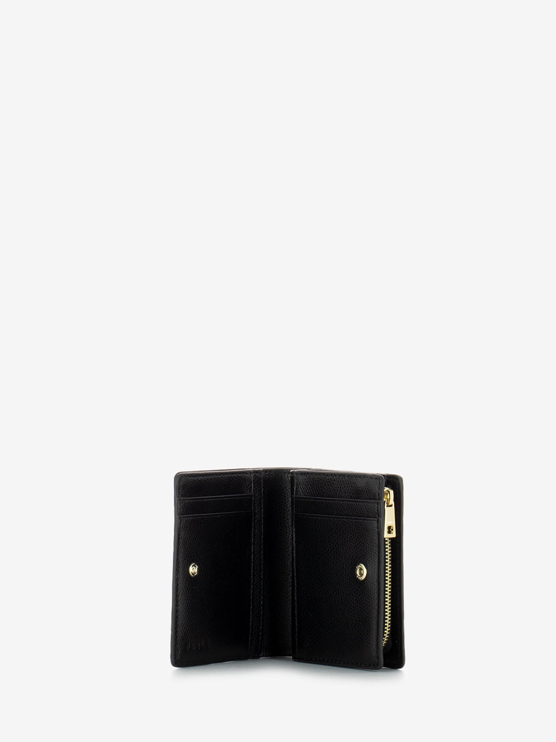 Camelia S compact wallet zip nero